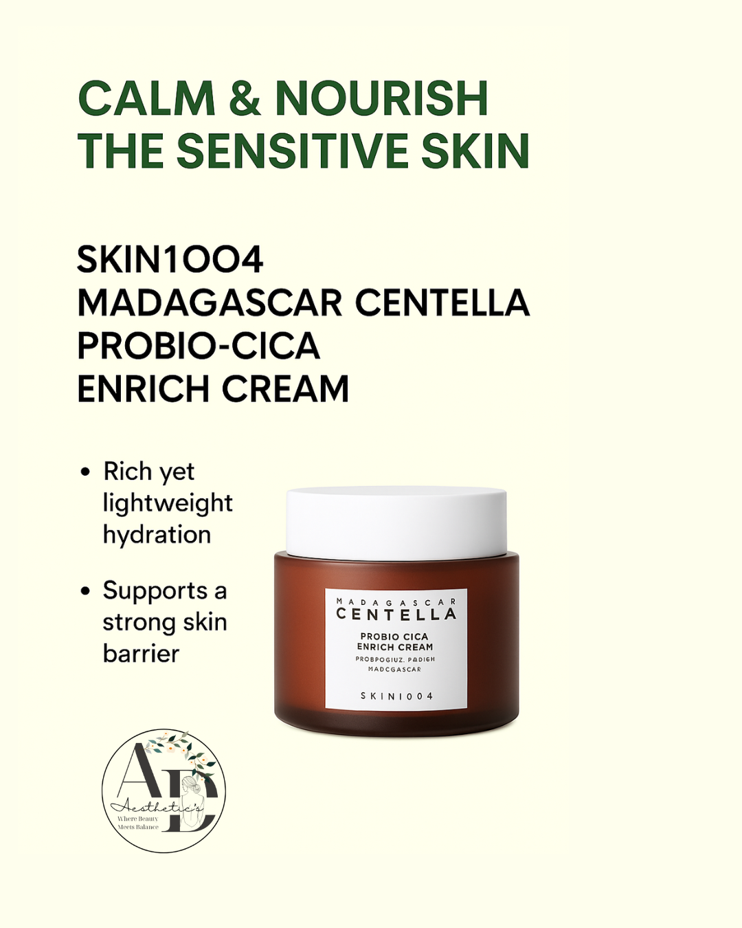 Madagascar Centella Probio Cica Enrich Cream